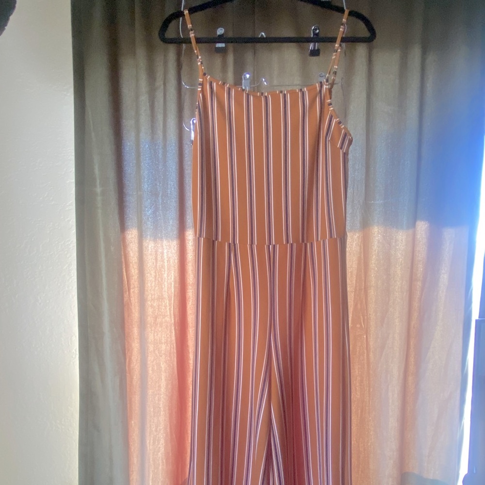 Orange Stripped Romper